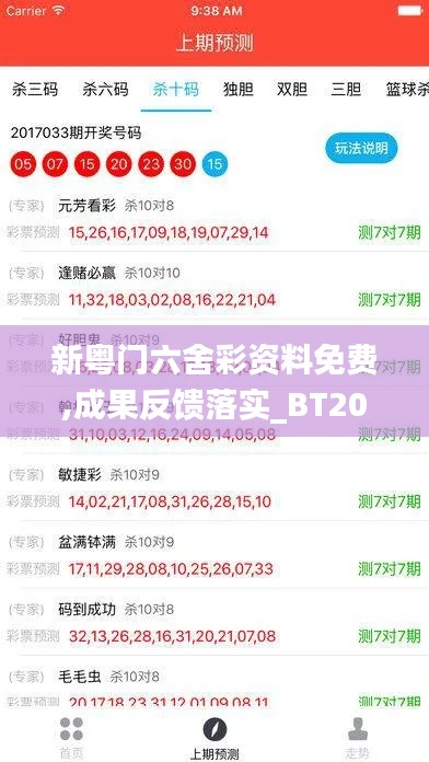 新粤门六舍彩资料免费,成果反馈落实_BT20.735-5