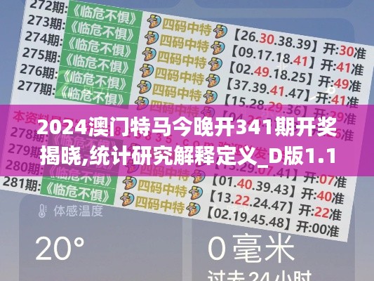 2024澳门特马今晚开341期开奖揭晓,统计研究解释定义_D版1.120