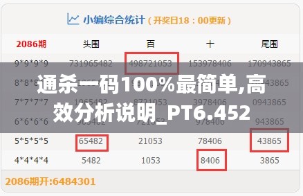 通杀一码100%最简单,高效分析说明_PT6.452