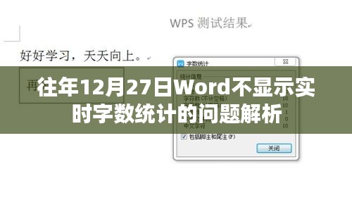 Word不显示实时字数统计问题解析（往年12月27日）