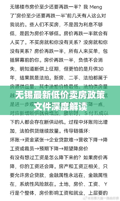 无锡最新低价卖房政策文件深度解读