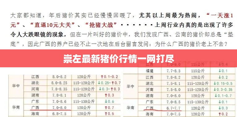 崇左最新猪价行情一网打尽