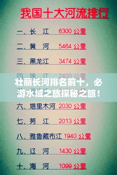 壮丽长河排名前十，必游水域之旅探秘之旅！