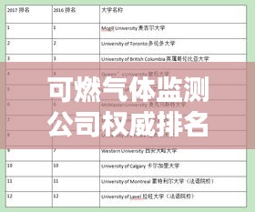 可燃气体监测公司权威排名榜单揭晓！