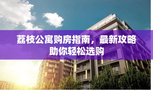 荔枝公寓购房指南，最新攻略助你轻松选购