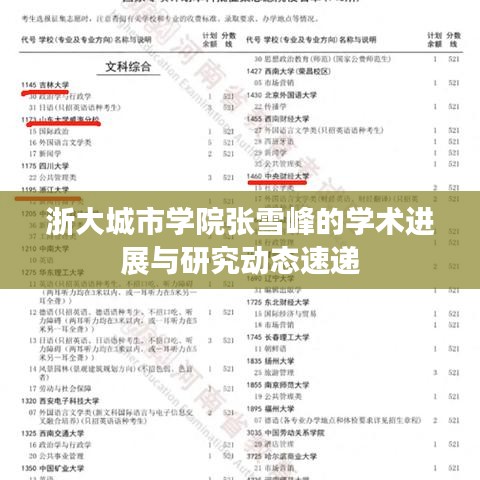 浙大城市学院张雪峰的学术进展与研究动态速递