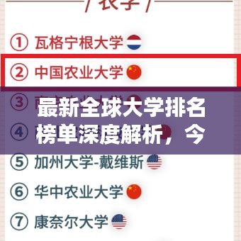 最新全球大学排名榜单深度解析，今年排名趋势与亮点全掌握
