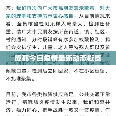 成都今日疫情最新动态概览