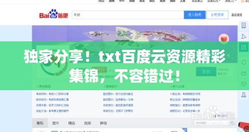 独家分享!txt百度云资源精彩集锦,不容错过!