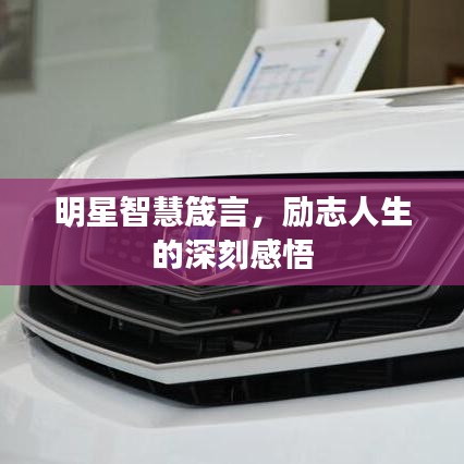 明星智慧箴言,励志人生的深刻感悟