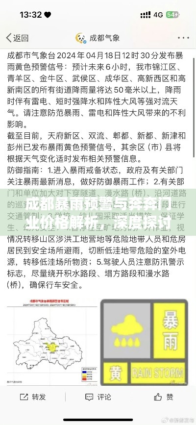 成都暴雨预警与奔奔门业价格解析，深度探讨最新资讯