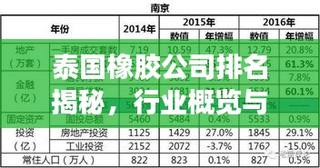 泰国橡胶公司排名揭秘，行业概览与领军企业榜单