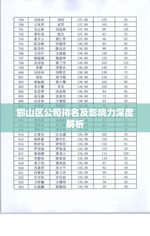 邯山区公司排名及影响力深度解析