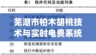 芜湖市柏木胡桃技术与实时电费系统研究探讨及分析