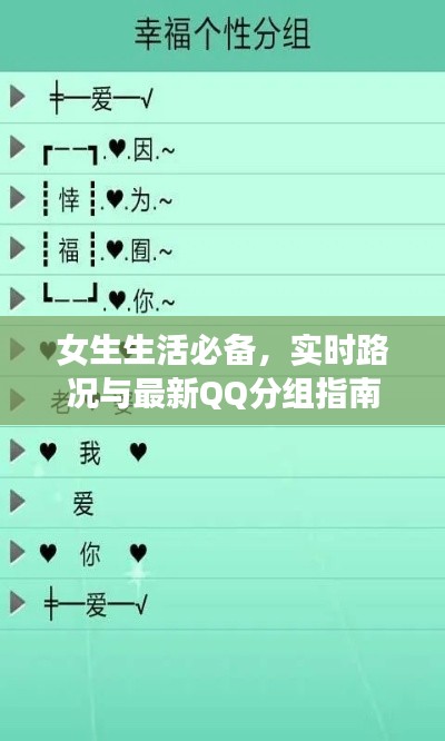 女生生活必备,实时路况与最新QQ分组指南