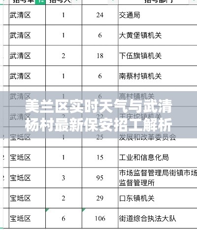 美兰区实时天气与武清杨村最新保安招工解析
