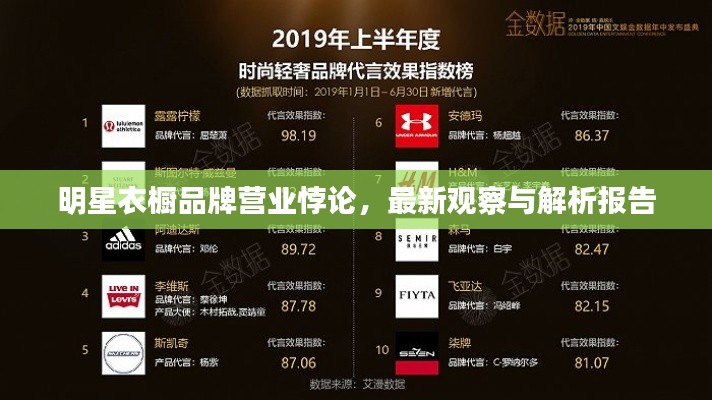 明星衣橱品牌营业悖论,最新观察与解析报告