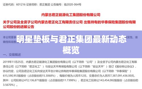 明星垫板与君正集团最新动态概览