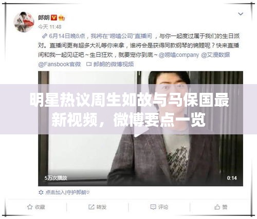 明星热议周生如故与马保国最新视频,微博要点一览