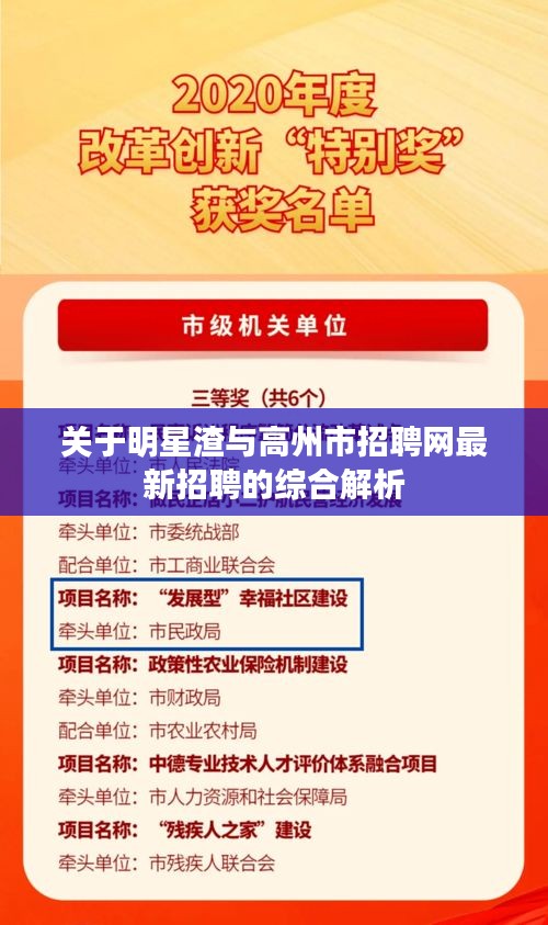 关于明星渣与高州市招聘网最新招聘的综合解析