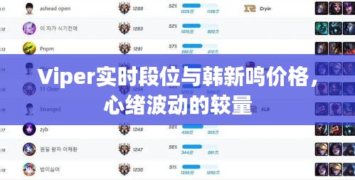 Viper实时段位与韩新鸣价格，心绪波动的较量