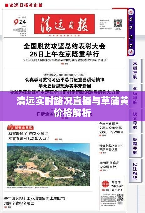清远实时路况直播与草蒲黄价格解析